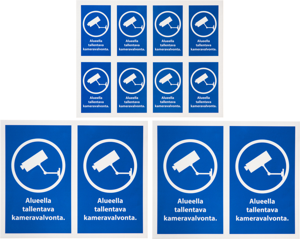 Tarmo aknakleebised 297473 Camera Surveillance Window Stickers, 3tk