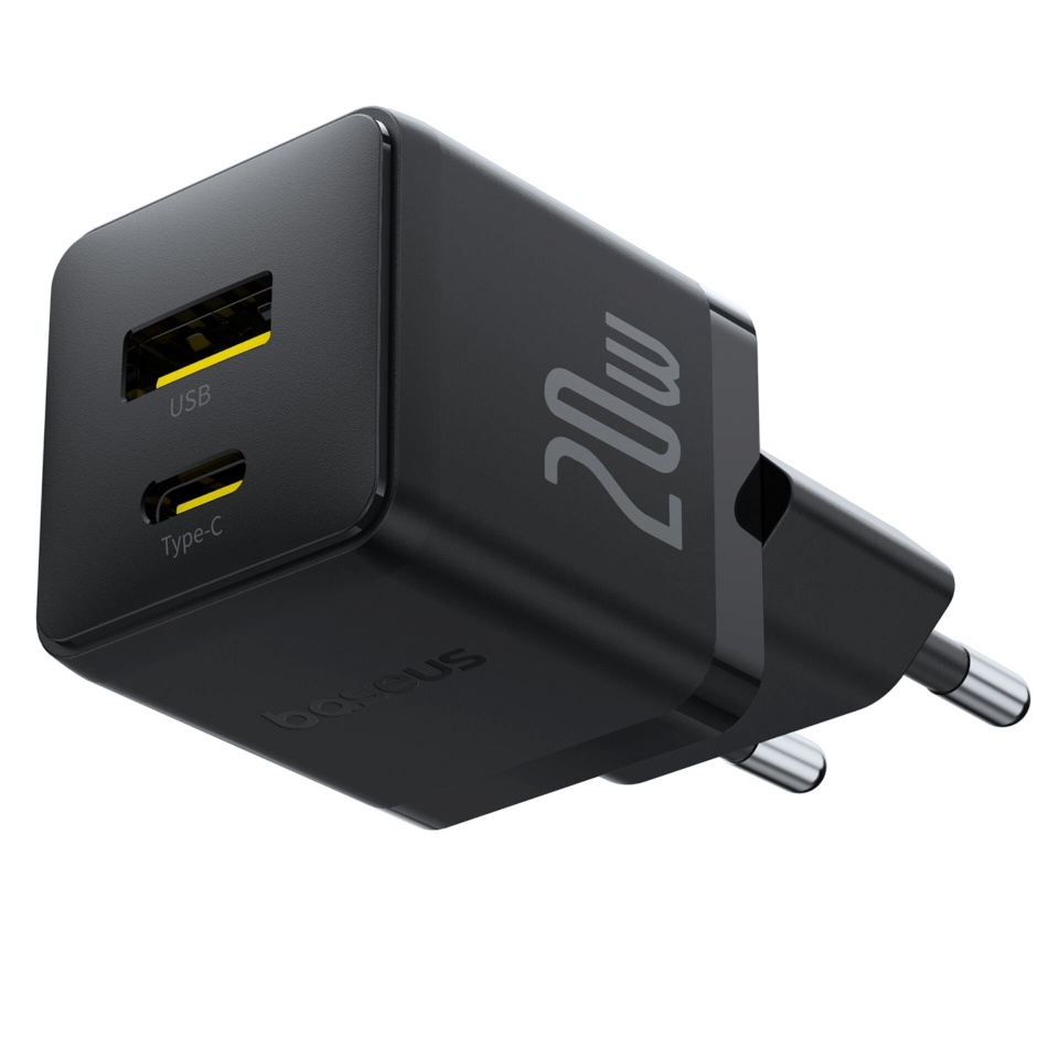 Baseus Palm USB und USB-C akulaadija 20W EU must