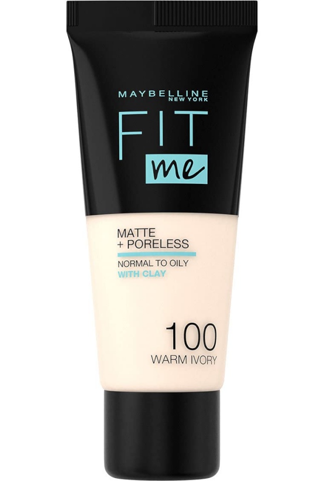 Maybelline jumestuskreem Fit Me! Matte + Poreless 30ml, 100 Warm Ivory, naistele