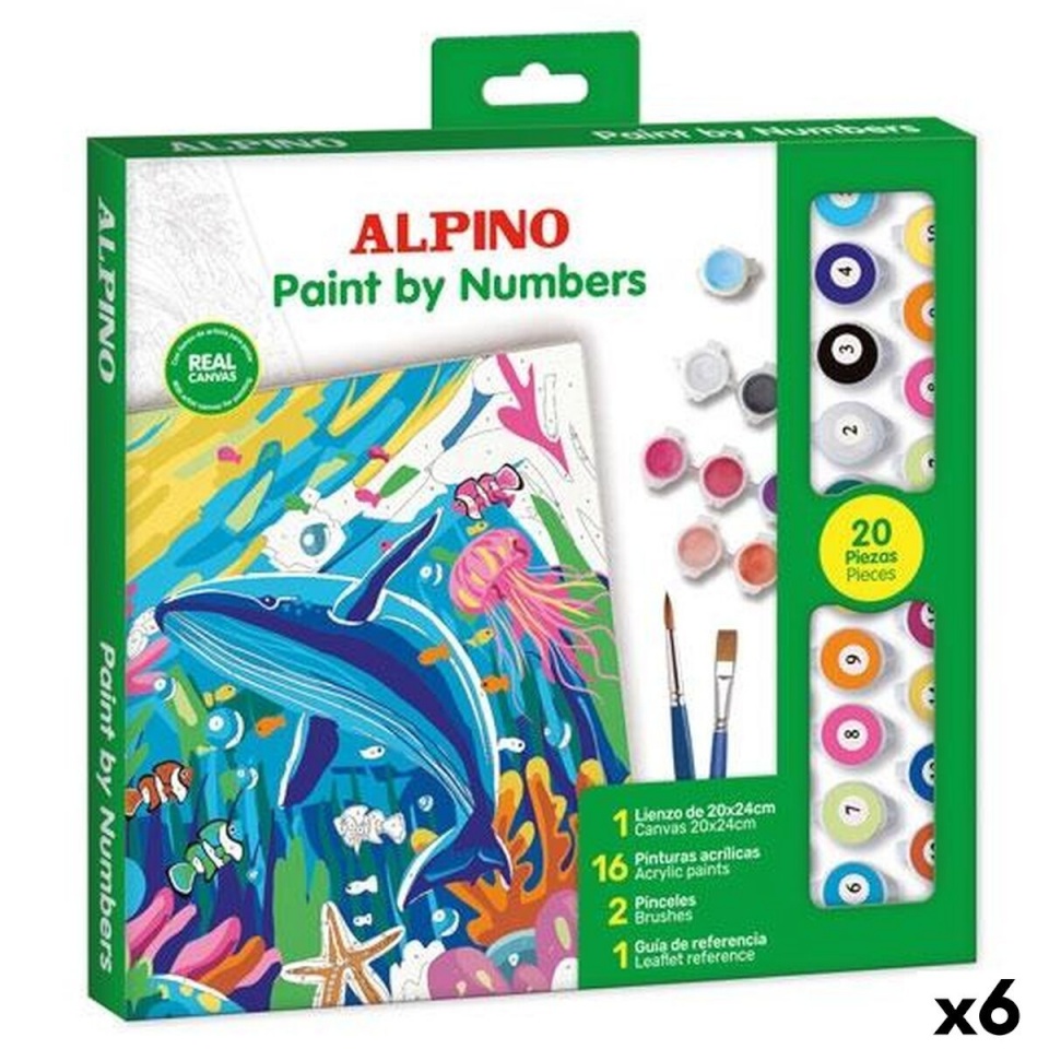 Alpino värvide nummerdatud komplekt Ocean 6tk