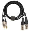 Fuj:tech mikrofonikaabel 2 x RCA isas – 2 x XLR isas audiokaabel, 5 m, must