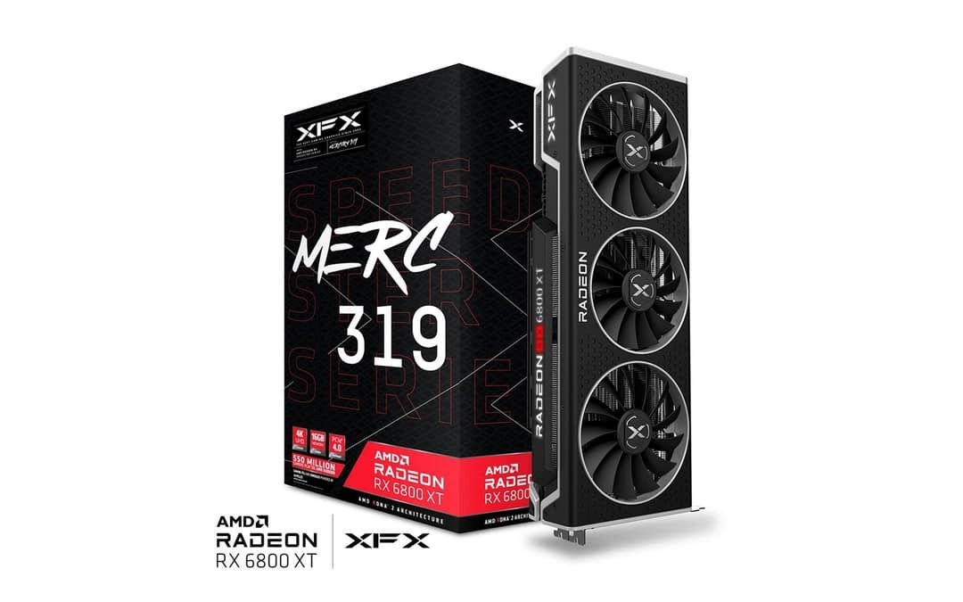 XFX videokaart AMD Radeon RX 6800 XT Speedster MERC 319 Gaming 16GB GDDR6, RX-68XTACBD9