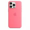 Apple kaitsekest Silicone Case with MagSafe for iPhone 15 Pro Max - roosa