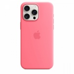 Apple kaitsekest Silicone Case with MagSafe for iPhone 15 Pro Max - roosa