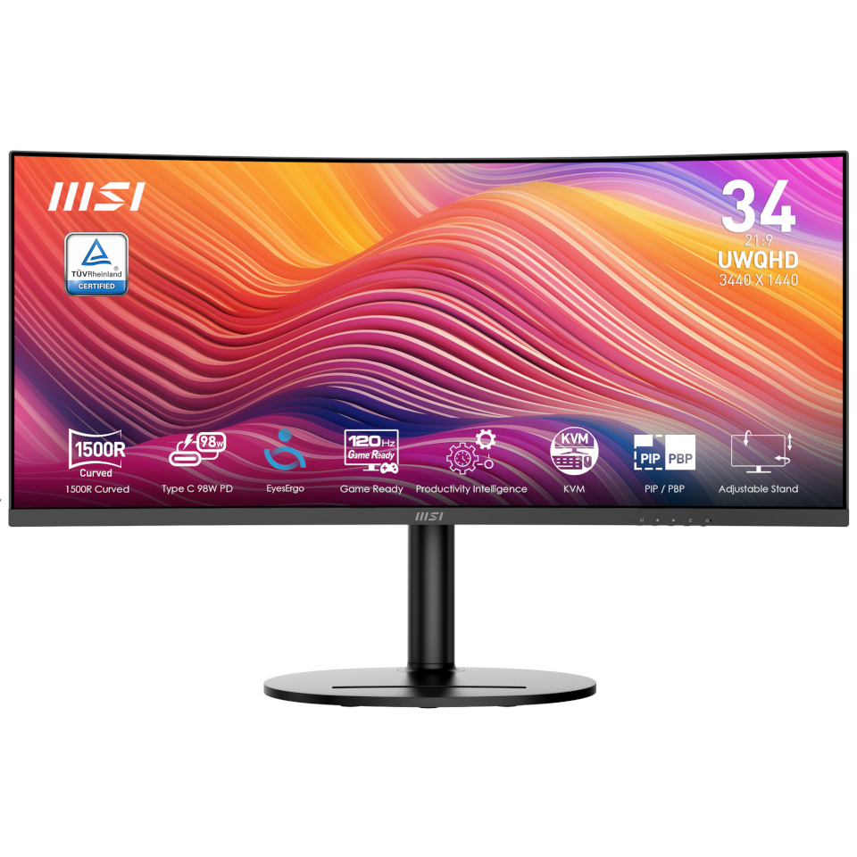 MSI monitor Modern MD342CQP - 34" | VA Curve 1500R | UWQHD | 4ms | 120Hz
