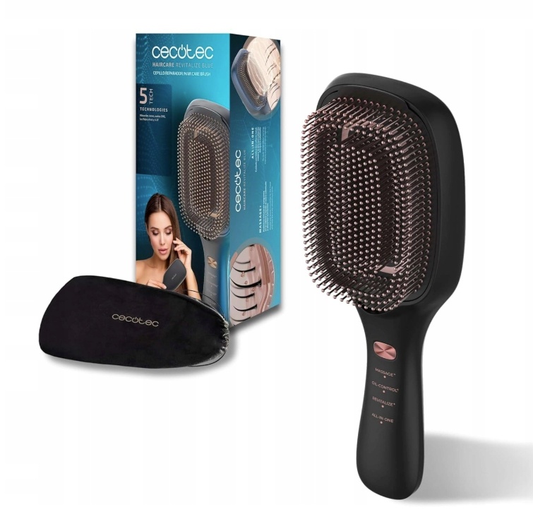 Cecotec sirgendaja HairCare Revitalize Champagne Straightening Brush, must