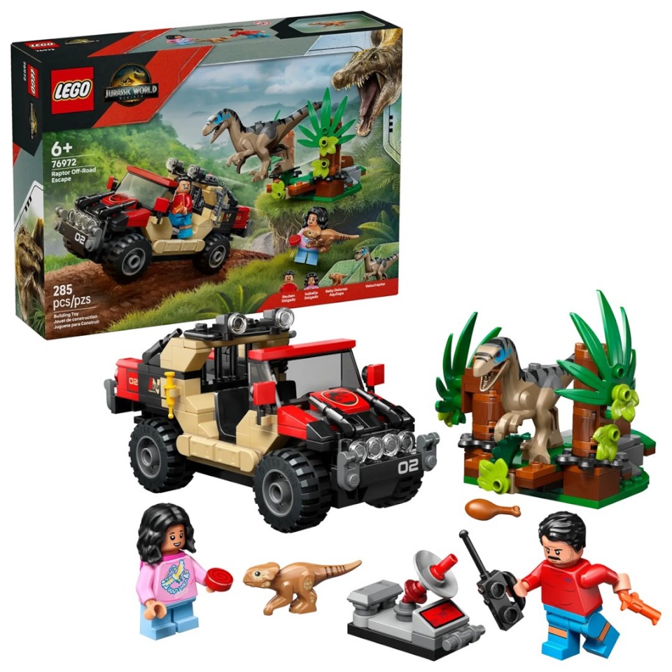 Lego klotsid JURASSIC WORLD 76972 Raptor Off-Road Escape