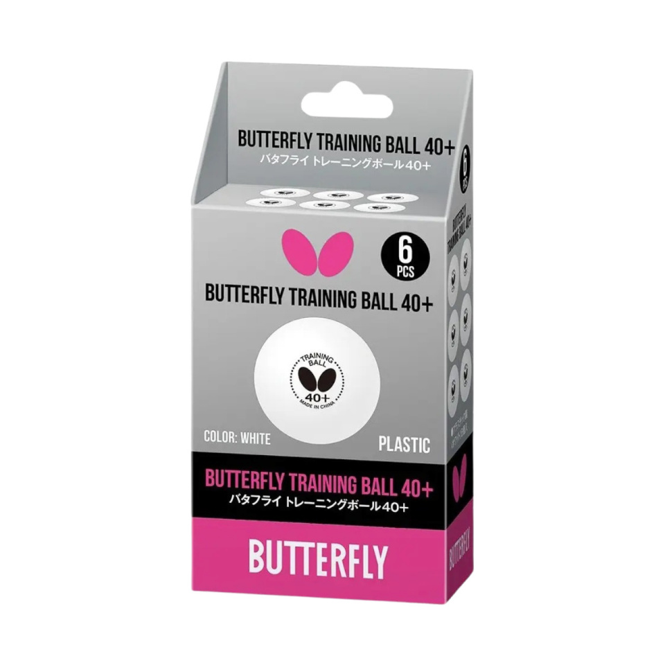 Butterfly lauatennise pallid Butterfly 6 tk. valge