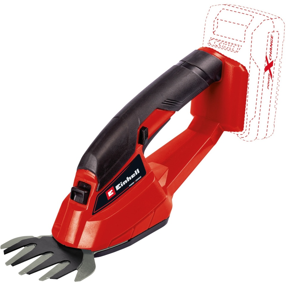 Einhell murukäärid GE-CG 18/100 T Battery Grass Shears 2,5Ah/18V with Telescopic Handle, punane/must