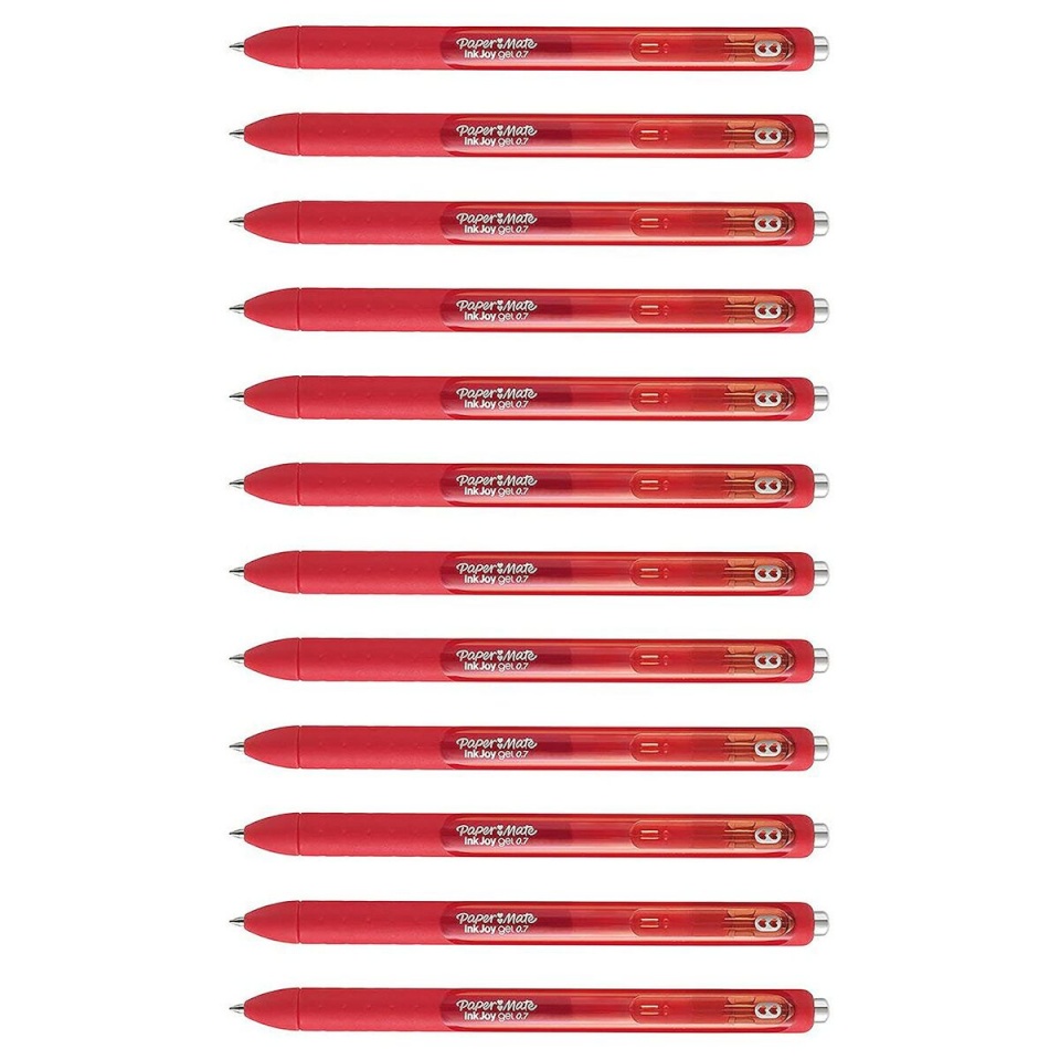 Paper Mate Geelpliiats InkJoy Gel punane 12tk