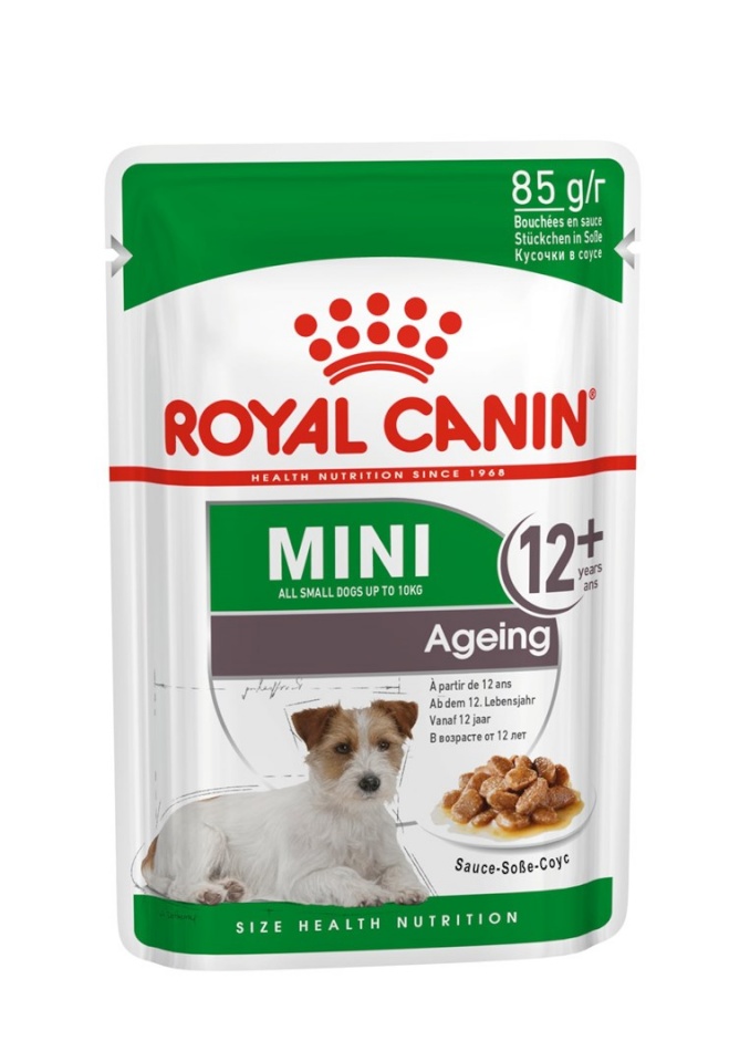 Royal Canin koeratoit Mini Ageing 12+ Wet Dog Food Chunks in sauce 12x85 g