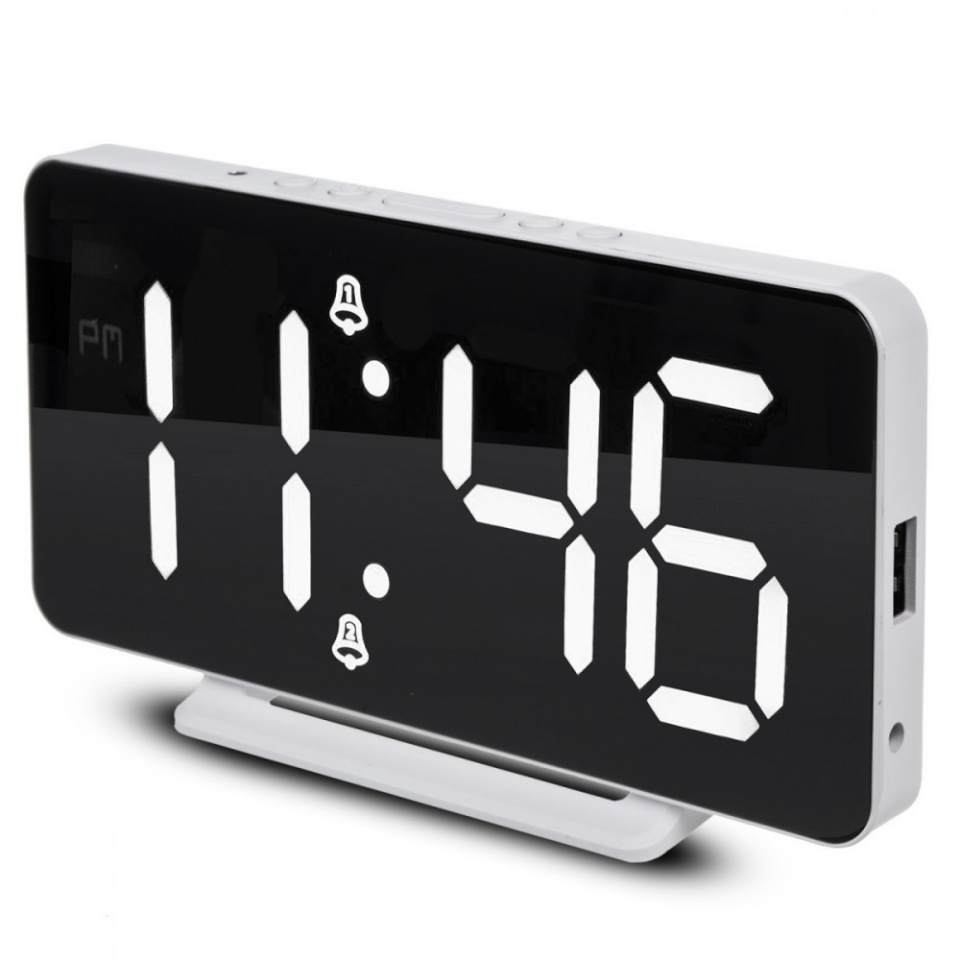 GreenBlue äratuskell GB383 Digital Clock with Alarm and Thermometer Function, valge