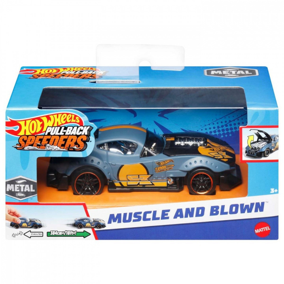 Hot Wheels car with drive pull-back assortment