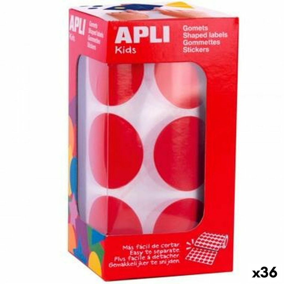 Apli kleepsud Gomets punane Ringjas 36tk