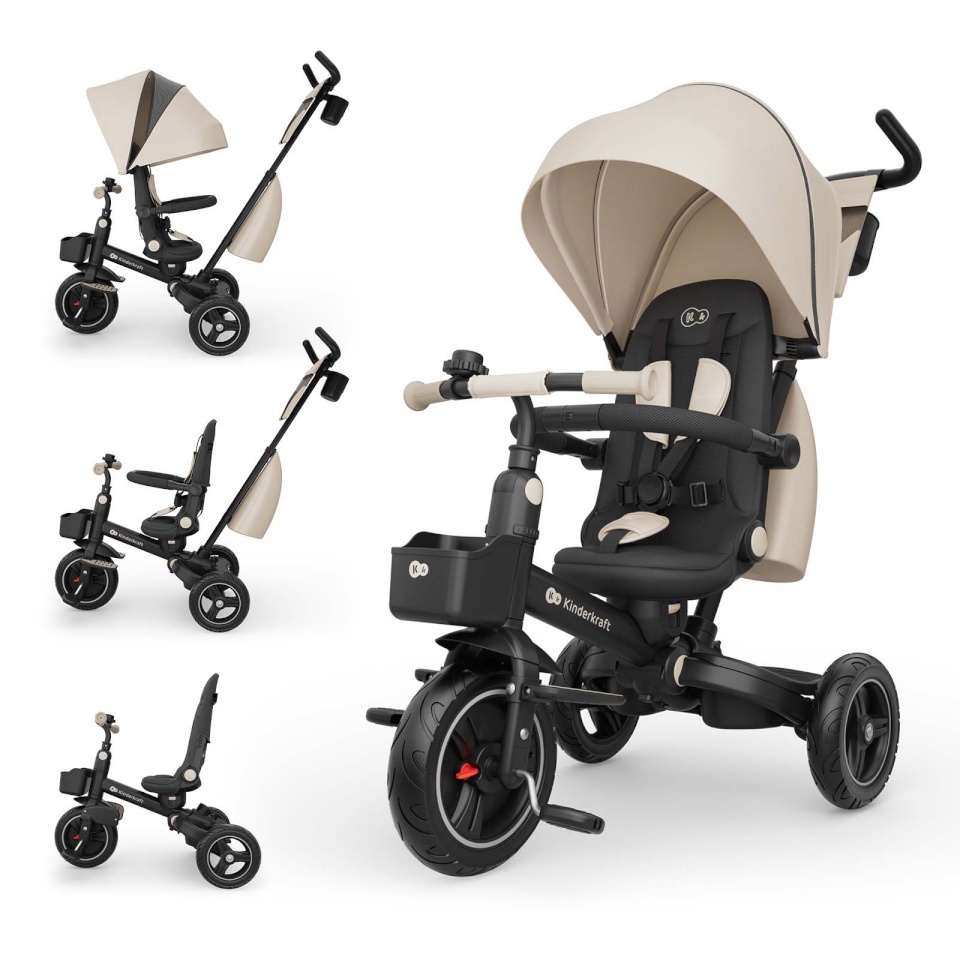 KINDERCRAFT kolmerattaline SPINSTEP 2 Plus, beež, KRSPST02BEGPL00
