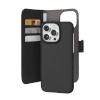 Puro Wallet Detachable MagSafe 2-in-1 PU Leather Case with Flap and Wallet for iPhone 15 Pro Max - Black