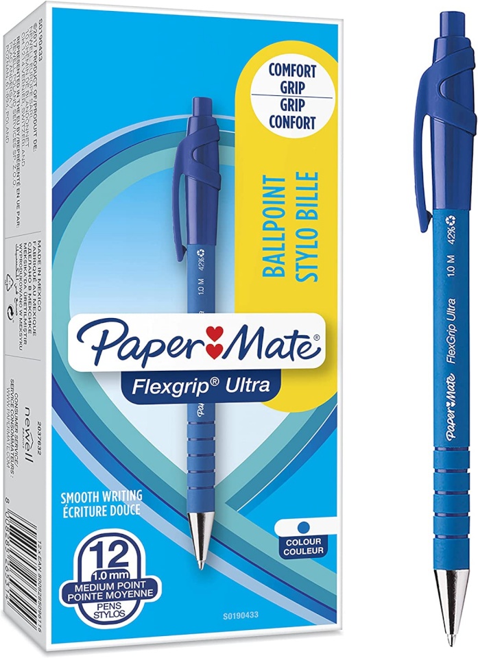 Paper Mate pastapliiats FlexGrip Ultra RT sinine, 12tk