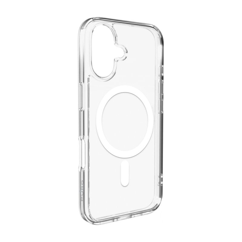 Puro Lite Mag Case Compatible with MagSafe for iPhone 17 - Transparent with White Ring / iPhone 17