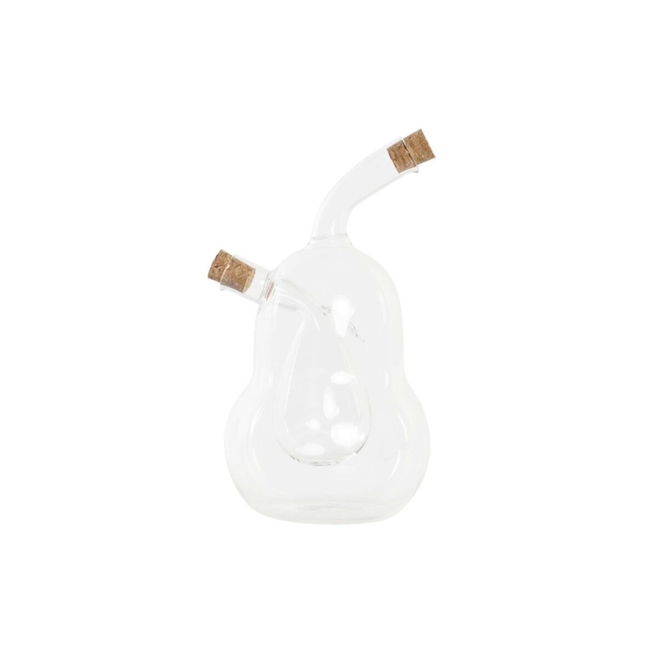 DKD Home Decor Õli ja äädika komplekt 12x10x18,6cm läbipaistev Kork 540ml Borosilikaatklaas