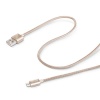 Celly Micro USB - USB tekstiilkattega kaabel 1m, kuldne