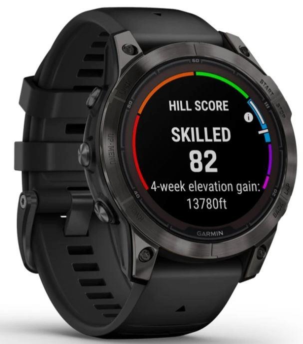 Garmin Fenix 7 Pro Sapphire Solar, titaan + must rihm