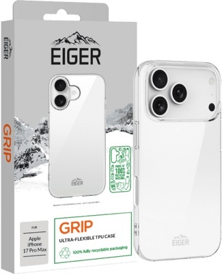Eiger kaitsekest Grip Case GRS iPhone 17 Pro Max Transparent, läbipaistev