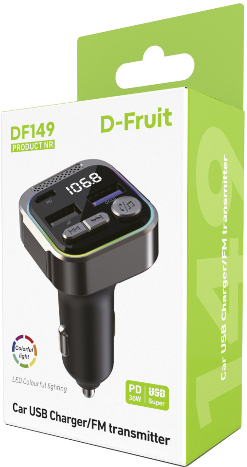 D-Fruit FM saatja/USB laadija DF149
