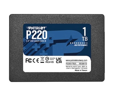 Patriot kõvaketas SSD 1TB P220 550/500 MB/s SATA 3 2.5" inches