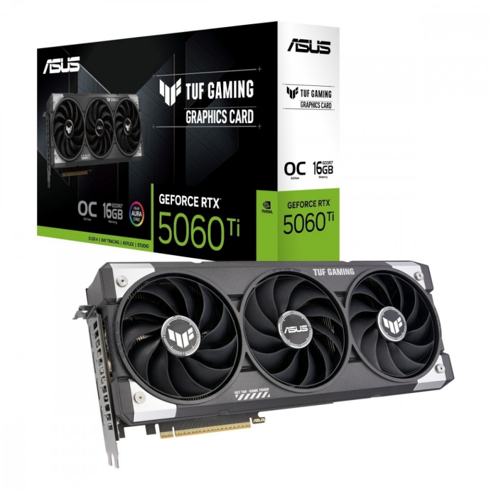 ASUS videokaart GeForce RTX 5060 Ti TUF OC 16GB GDDR7 128BIT HDMI 3xDP