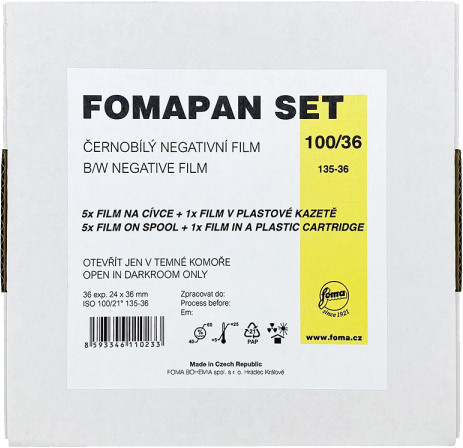 Foma film Fomapan 100/36 Set 6 filmi + kassett