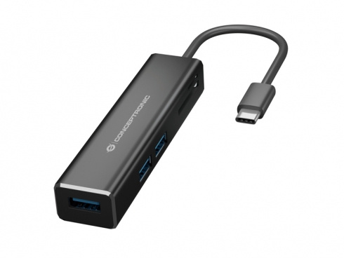 Conceptronic mälukaardilugeja 3-Port USB-C->USB-A 3.0/SD/MicroSD/TF Card slot