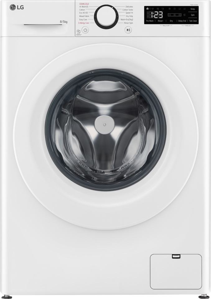 LG pesumasin-kuivati F2DV707S2W1 Tumble Dryer, 8kg / 5kg, 1200 p/min, valge