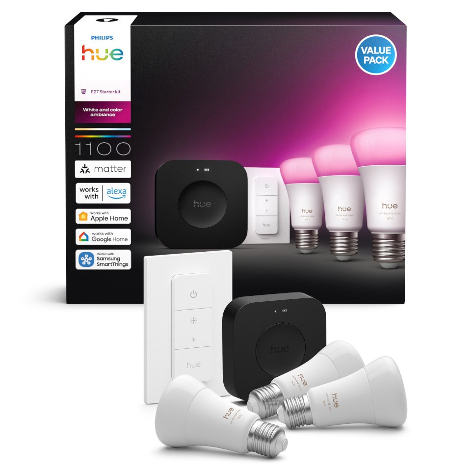Philips stardikomplekt Hue Starter kit, White and Color Ambiance, E27