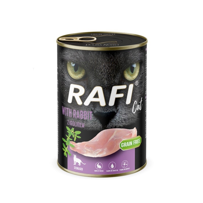 Dolina Noteci kassitoit RAFI Cat Adult with Rabbit, 400g