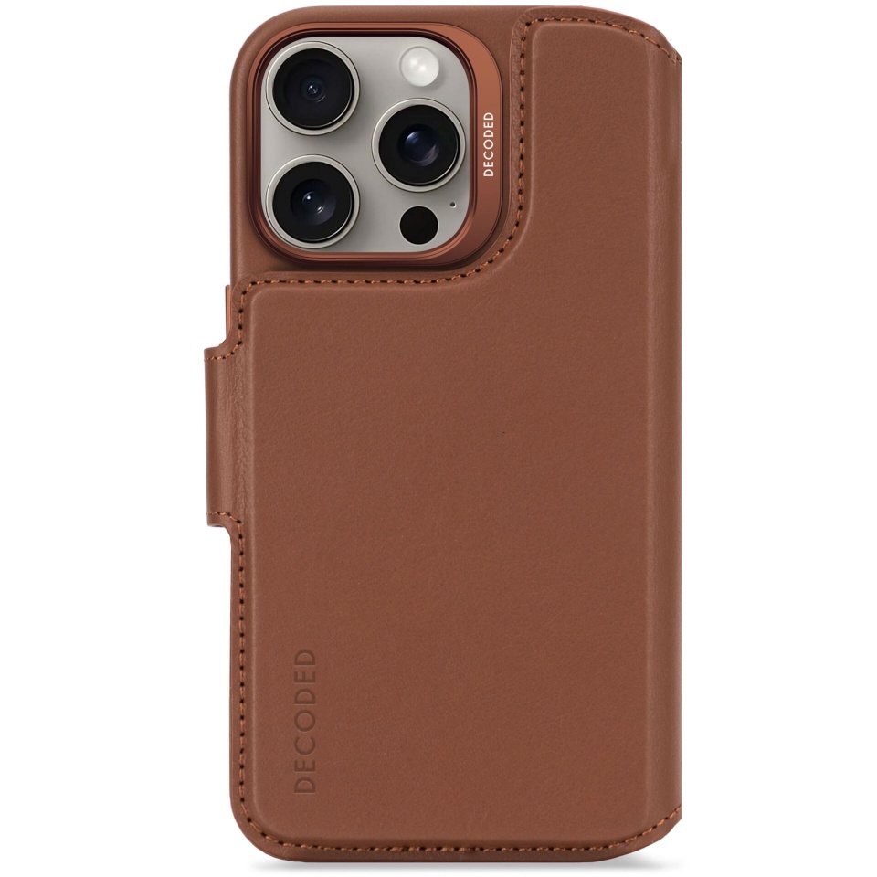 Decoded kaitsekest Leather Detachable Wallet iPhone 16 Pro Tan