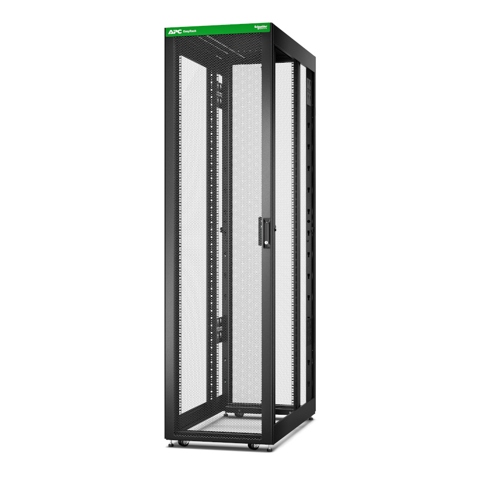 APC Easy Rack 600mm/48U/1200mm , with Roof, castors, feet and 4 Brackets, No Side panels, must | Schneider Electric