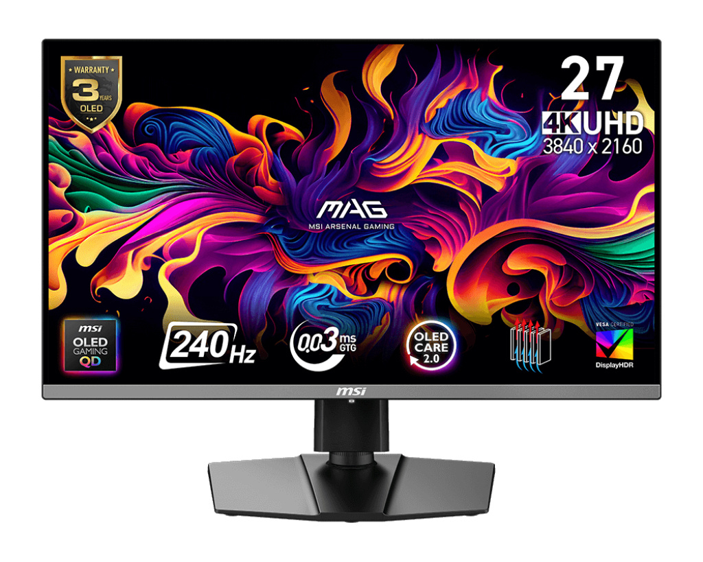 MSI monitor MAG 272UP QD-OLED X24 - 240Hz | 4K | QD-OLED | 26.5"