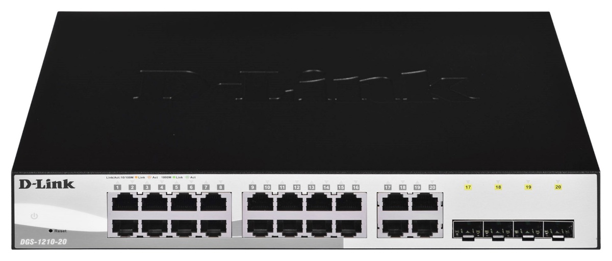 D-Link switch -16 10/100/1000 Base-T port with 4 x 1000Base