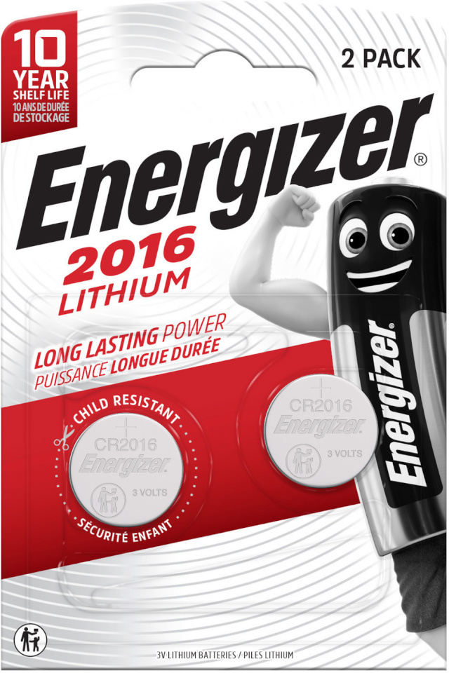 Energizer patarei Energizer Lithium CR2016 BP2
