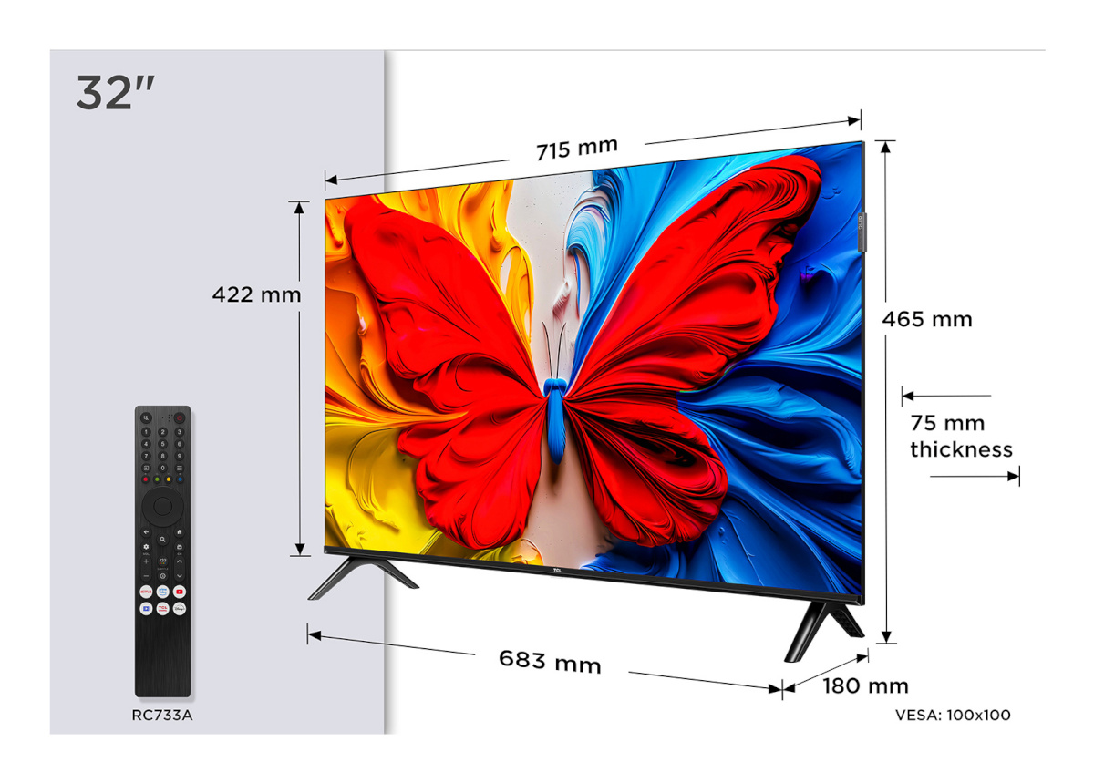 TCL televiisor S59K 32S59K TV 81.3 cm (32") Full HD Smart TV Wi-Fi Metallic