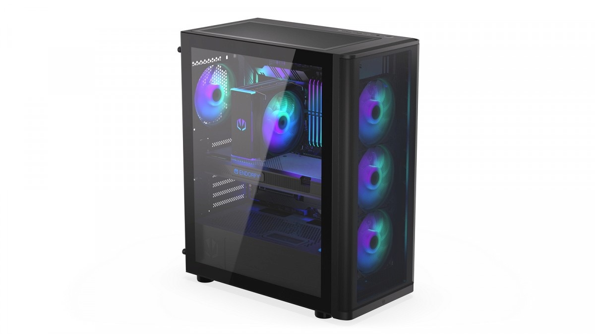 ENDORFY korpus Ventum 400 ARGB (must, Tempered Glass)