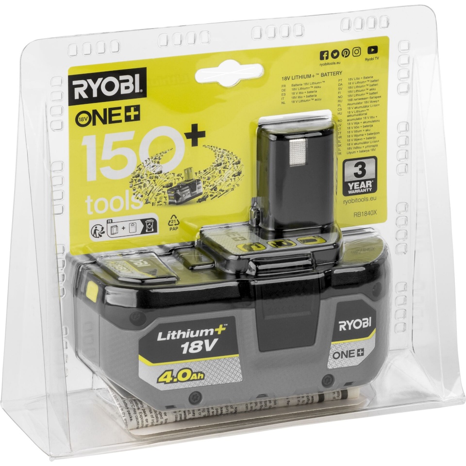 Ryobi aku Ryobi RB1840X 18V 4,0Ah Battery