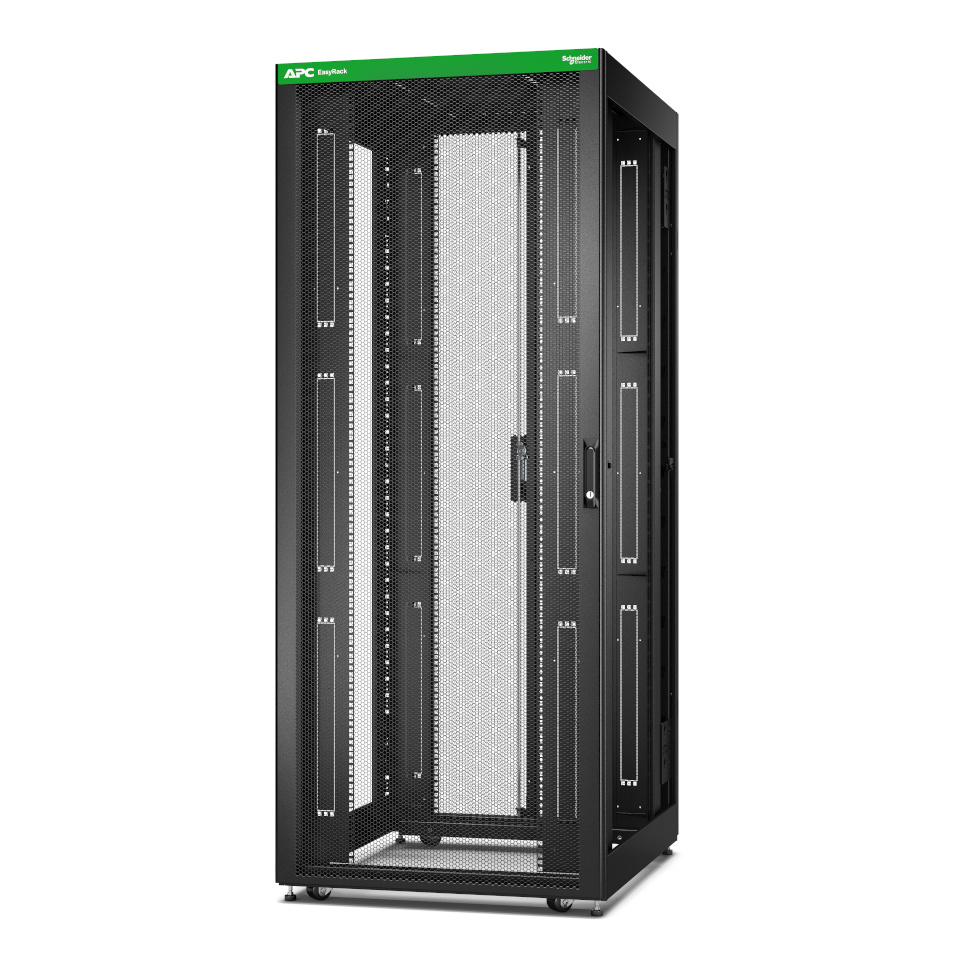 APC Easy Rack 800mm/42U/1000mm , with Roof, castors, feet and 4 Brackets, No Side panels, must | Schneider Electric