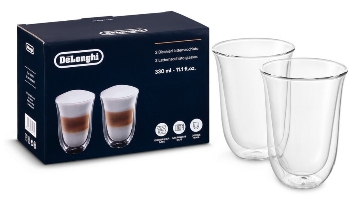 Delonghi kohviklaasid Latte Macchiato Glasses, 2x 330ml