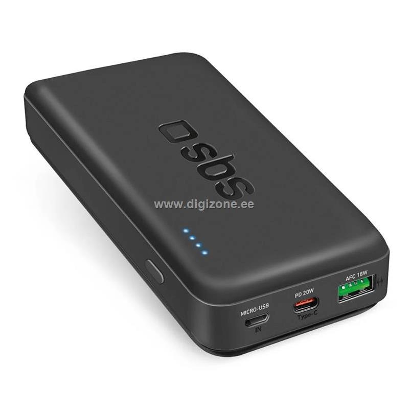 Sbs akupank 20000 mAh USB-A/USB-C 20W, must