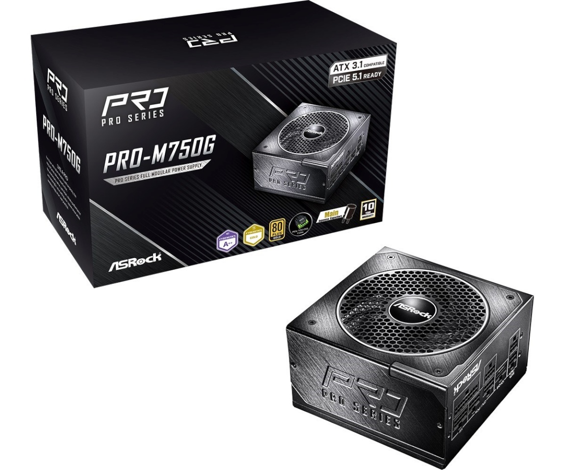 ASRock toiteplokk 750W 80 PLUS kuldne power supply unit