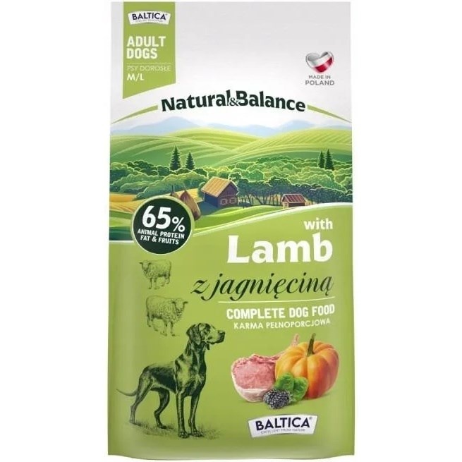 Baltica kuivtoit koerale Natural & Balance Lamb M/L – Dry Dog Food– 3kg