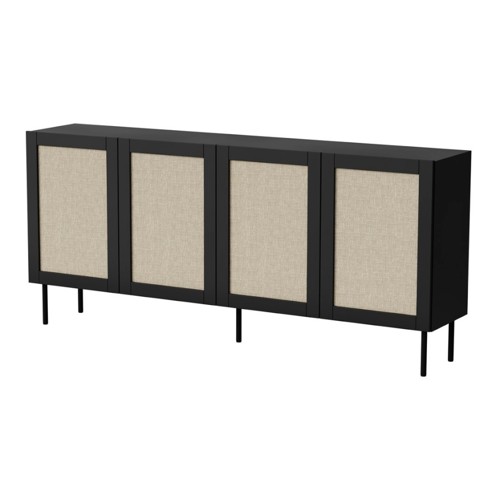Cama Meble puhvetkapp JUTA 4D chest of drawers 4D 200x39,5x90 must + linol calabria