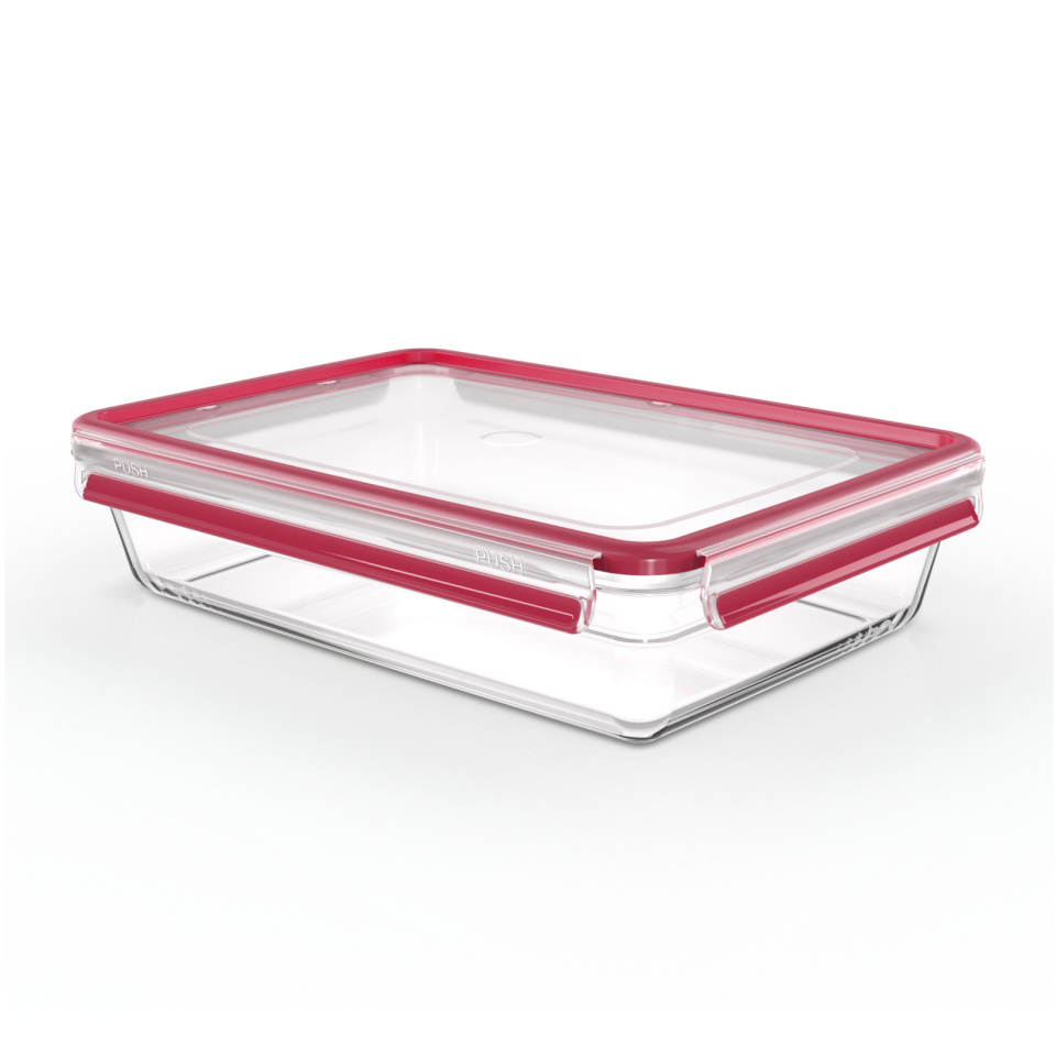 Tefal toidukarp MasterSeal Glass Storage Box, 3L, punane
