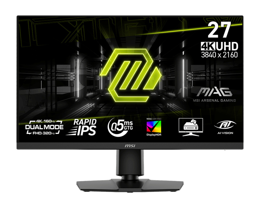 MSI monitor MAG 272URDF E16 - 160Hz 4K | 320Hz Full HD | Rapid IPS | 27"
